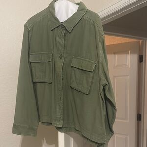 American Eagle Outfitters Olive Green Utility Jacket